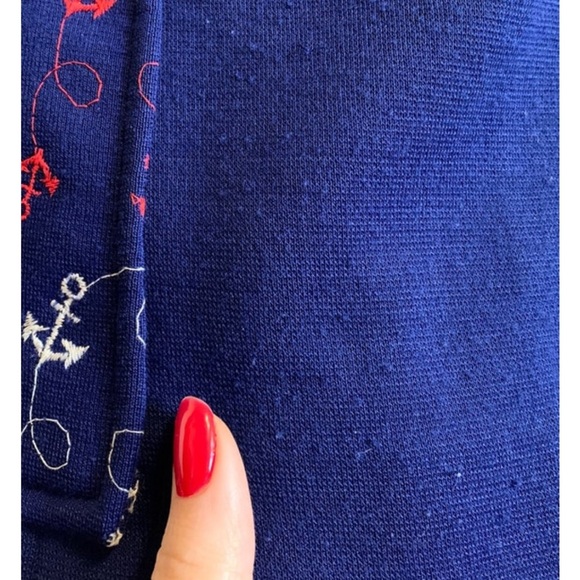 60s/70s Vintage Nautical Anchor Theme Kitschy Wool Blend Jacket - Picture 6 of 6